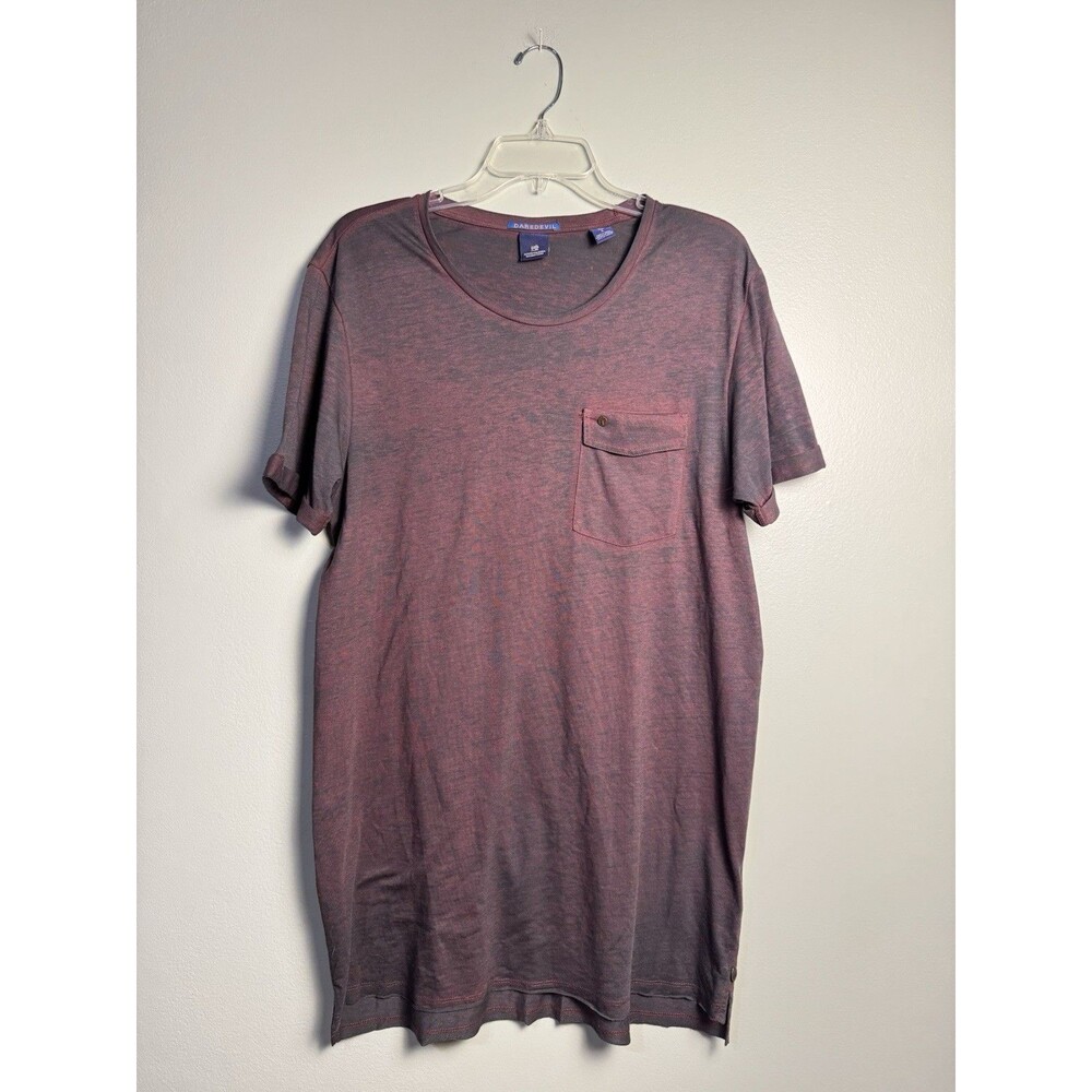 Scotch and Soda Daredevil Red Black Fade Relaxed Fit Pocket T-Shirt Size L